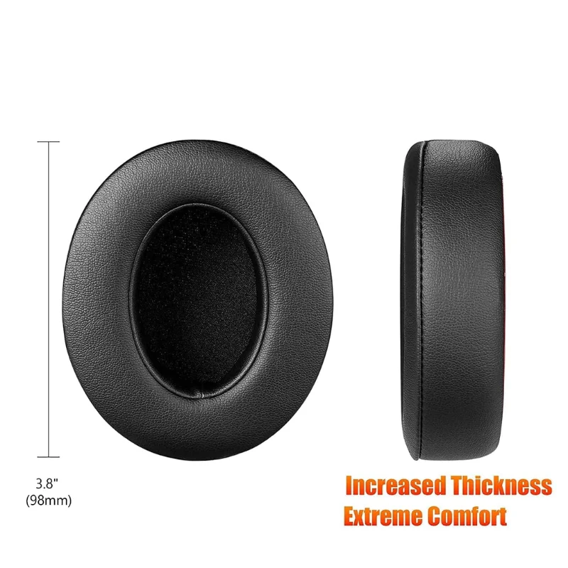 Replacement ear pads for Beats Studio 2&Studio 3 wireless headphones, soft protein leather ear pads for added thickness image 6