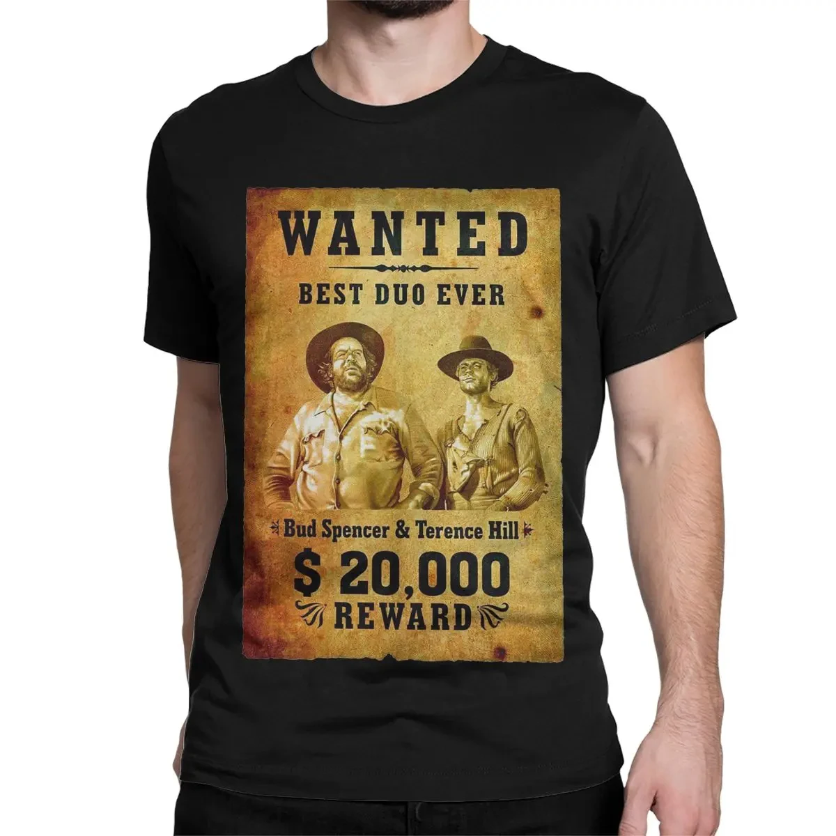 Terence Hill And Bud Spencer T Shirts for Men Women Pure Cotton Funny T-Shirts Round Neck Tee Shirt Short Sleeve Clothes Gift