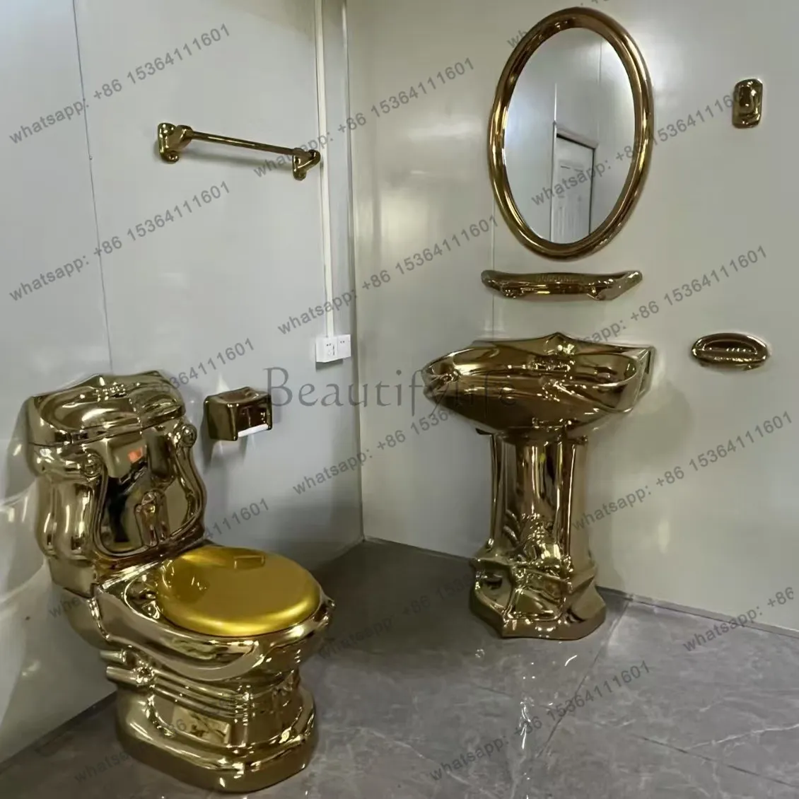 2026 New Vintage Court Toilet Gold Luxury Creative Toilet