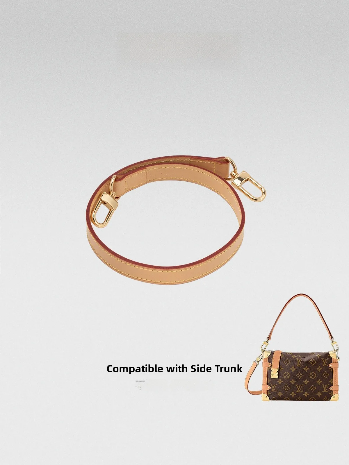 Vegetal Tanned Leather Shoulder Strap Underarm Single Shoulder Bag Accessory by Fan Ji Planning 2024 Summer Collection