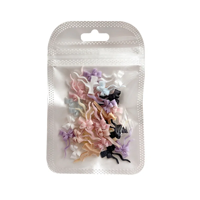 30 قطعة من سحر أظافر القوس بطبقة مزدوجة ثلاثية الأبعاد - أشرطة ساتان أنيقة في ظلال كلاسيكية وباستيل