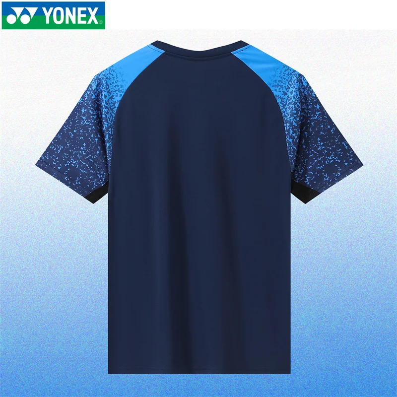 2024 New Yonex Badminton Suit Men's and Women's Antibacterial Quick-drying Competition Suit T-shirt Short-sleeved Top