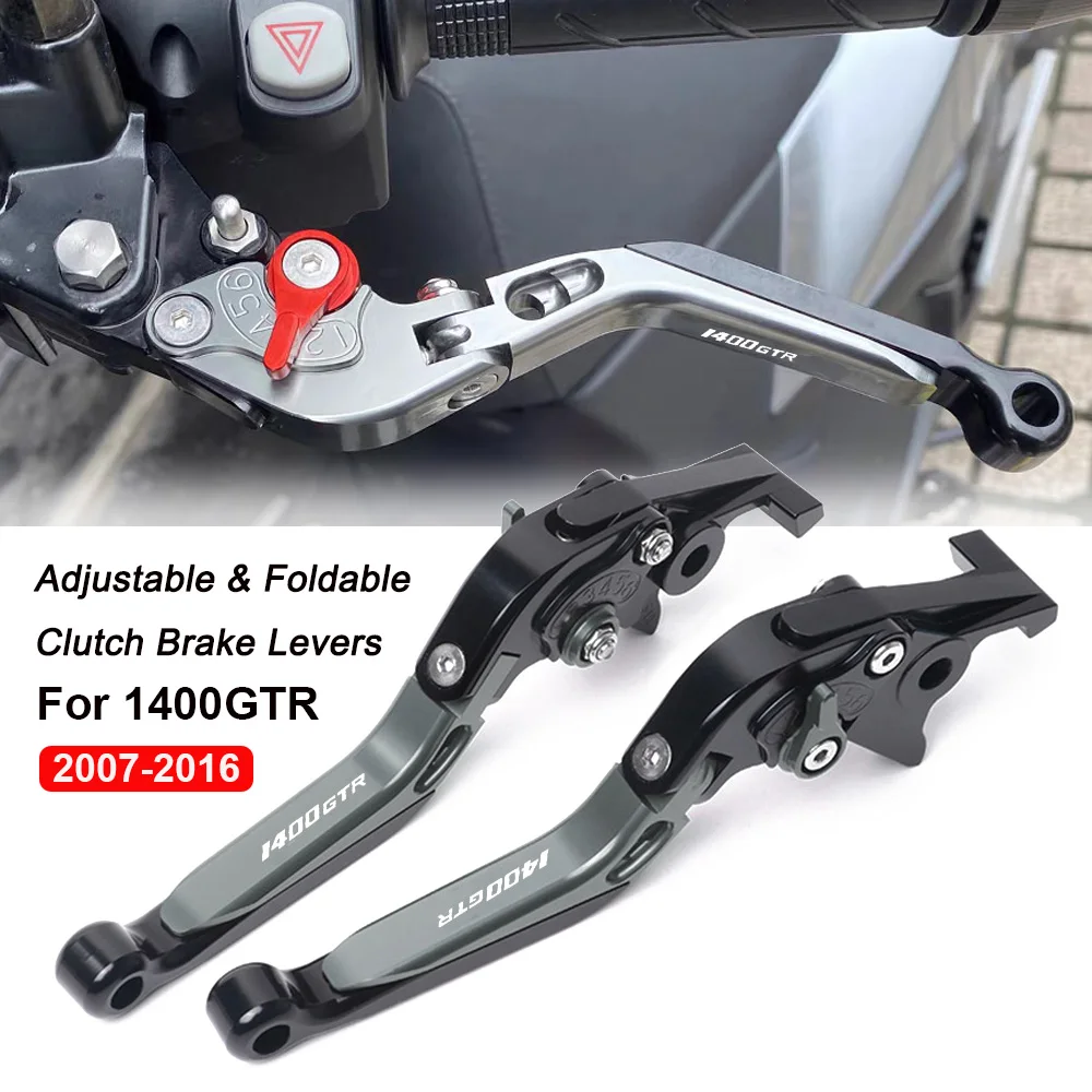 Accessoires de moto, levier de frein et d'embrayage réglable pour 1400GTR/GTR1400/GTR 1400/CONCOURS 14/ZG1400 2007-2016