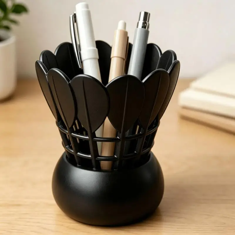 [MOA]3D Printed Badminton Shuttlecock Pen Holder Creative Stationery Box For Office Home Decor[MOA]