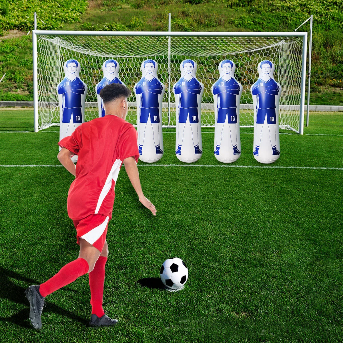 Inflatable Tumbler Boxing Post, Soccer Football Training Equipment, Football, Round-the-Stick Training, Goalkeeper Training