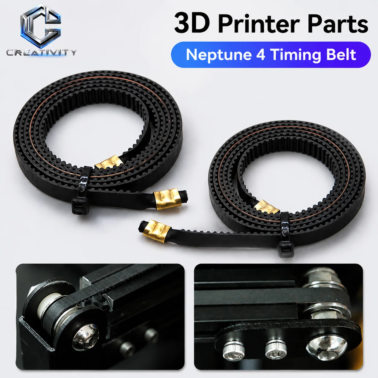 Courroie de distribution Neptune 4 pour Neptune 3Plus/4 plus, axe X, axe Y, caoutchouc synchrone, accessoires d'imprimante 3D, ceinture Neptune 3Max