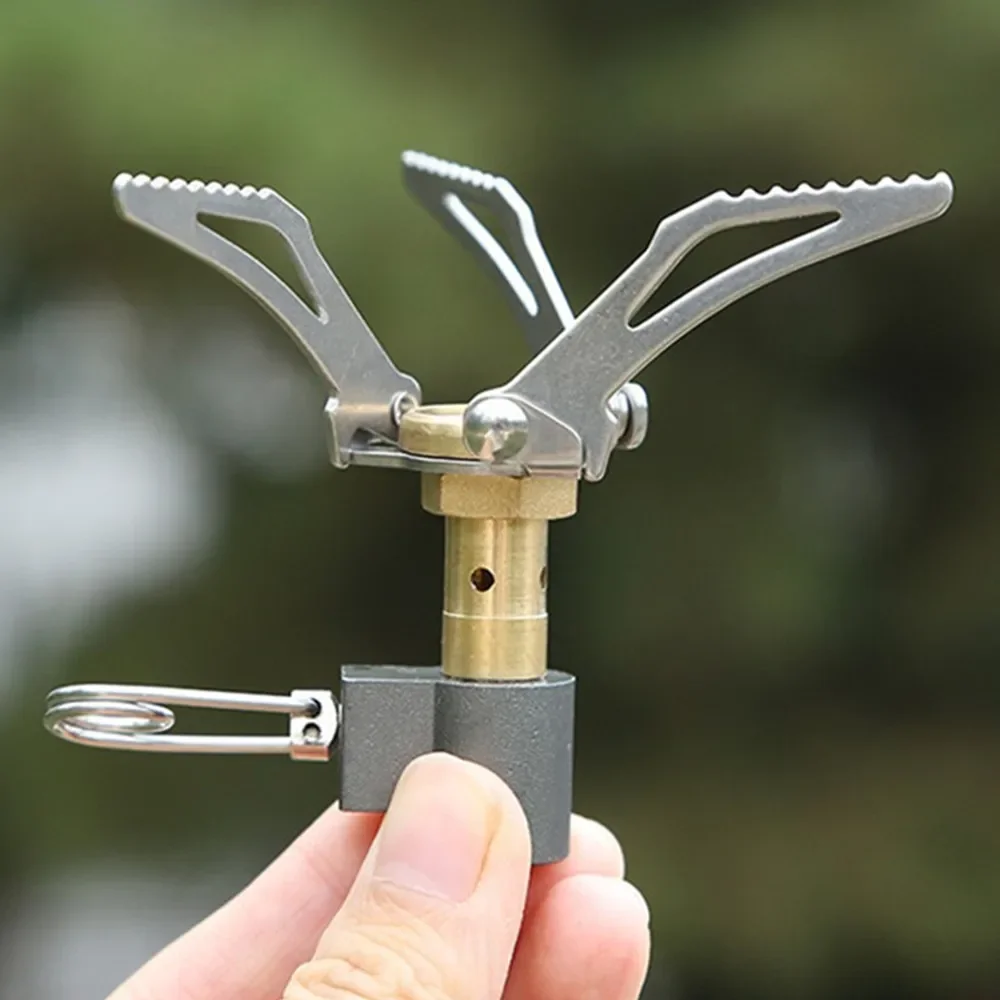 

Titanium Mini Camping Gas Burners 25g One-Piece Pocket Stove Outdooor Hiking Folding Cooking Furnace Portable