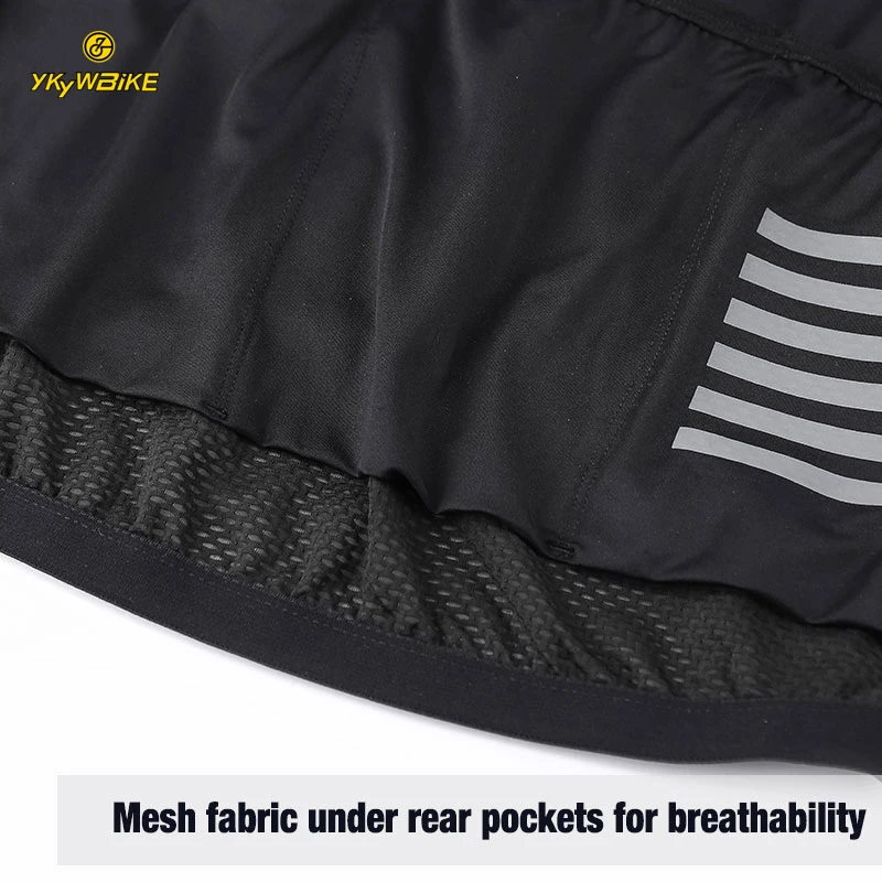 YKYW Sommer Herren Pro Kurzarm Radtrikot Atmungsaktive gelbe Shirts MTB Maillot Rennen Rennrad Tops Fahrradbekleidung – Detail 11
