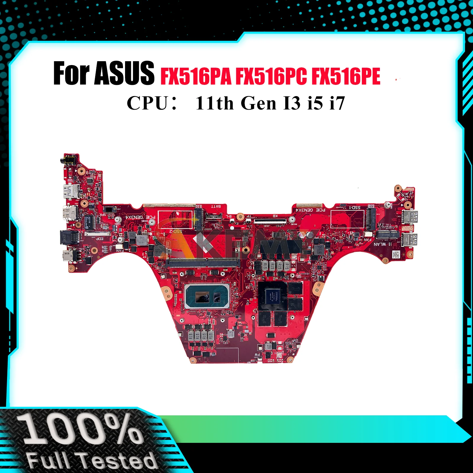 

FX516PC Laptop Motherboard For ASUS TUF Gaming FX516PE FX516PC FX516P FX516PA Mainboard With 11th Gen I3 i5 i7 100% tests OK stk