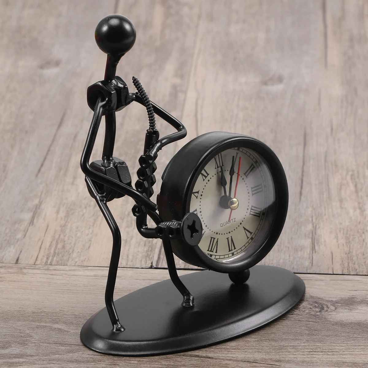 

Iron Music Band Metal Crafts Clock Handmade Creative Violin Pattern Decorative Home Decor Bar Ktv Office Accessories Not