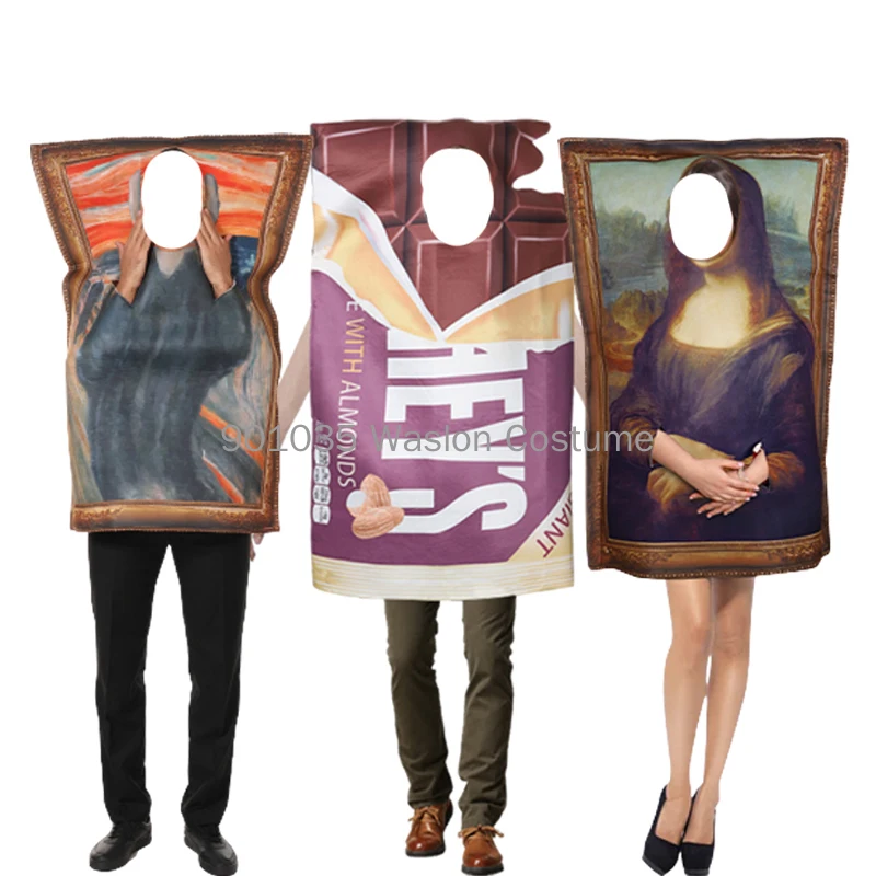 

Funny Lisa Mural Costume For Adult Unisex Sponge Jumpsuit Halloween Costume Classic Cosplay Carnival Purim Fancy Dress