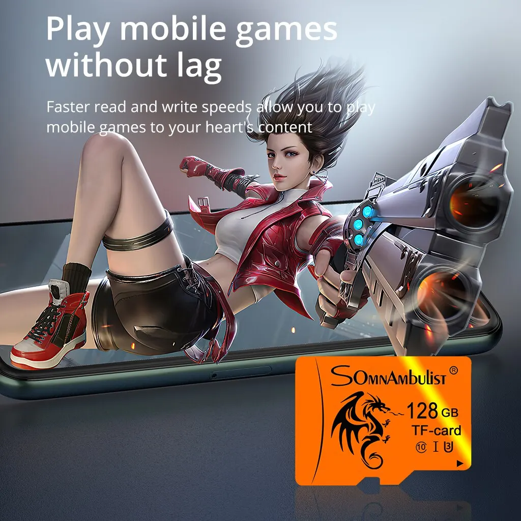 SomnAmbulist High Speed Card 128GB A1 for Mobile TV Memory Card 64GB U3 TF Card 16GB Mini SD Card 32GB U1 Memory Card 8GB C10 image 5