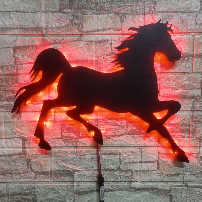 

USB Modern Creative LED Multicolor 3D Wall Lamp Interior Decoration Background Remote Control Night Light Cable 2M Long
