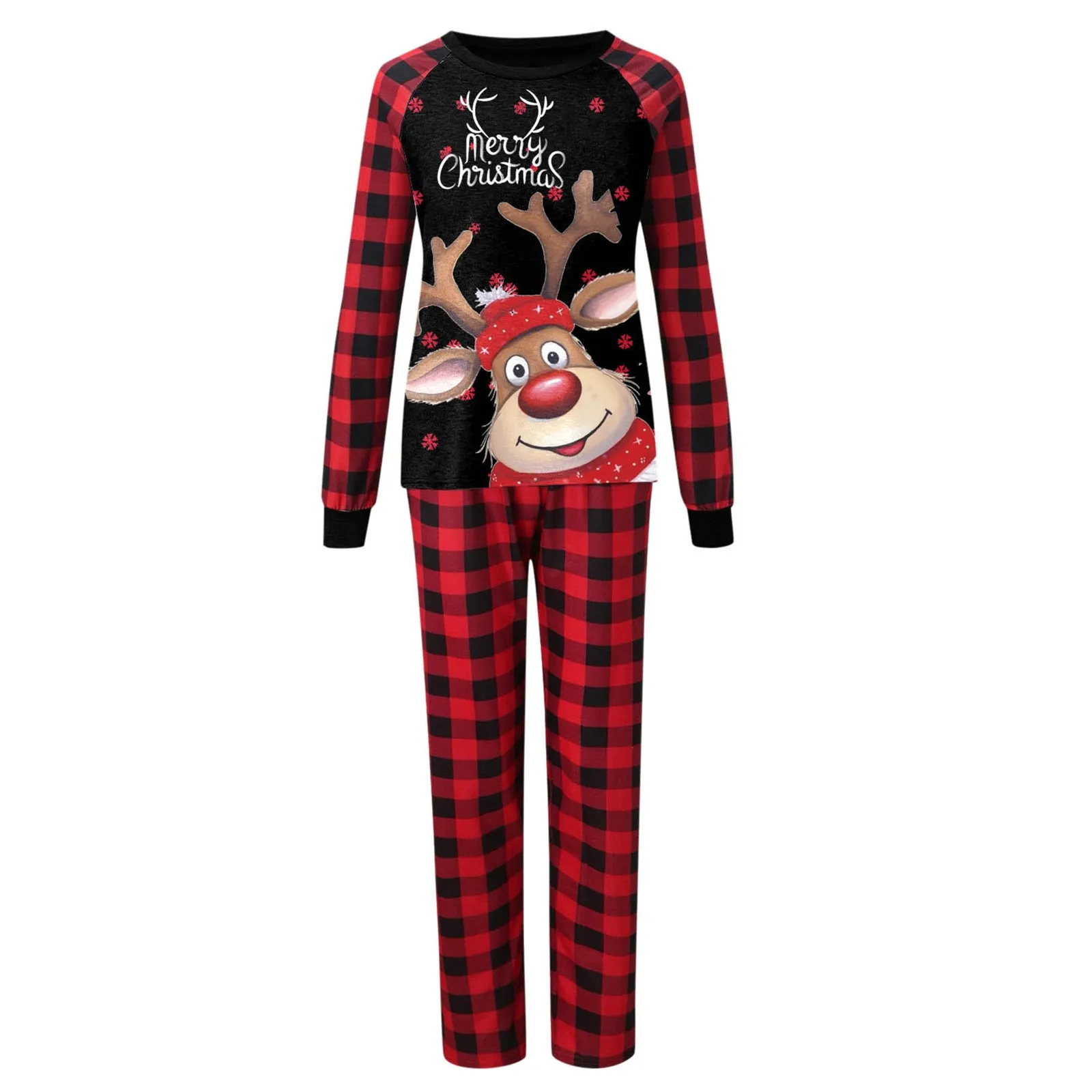 

Xmas Letter Printing Pajamas Two Piece Christmas Pijama Oversize Xmas Reindeer Long Sleeved Pants Home Wear Suit Female 2023