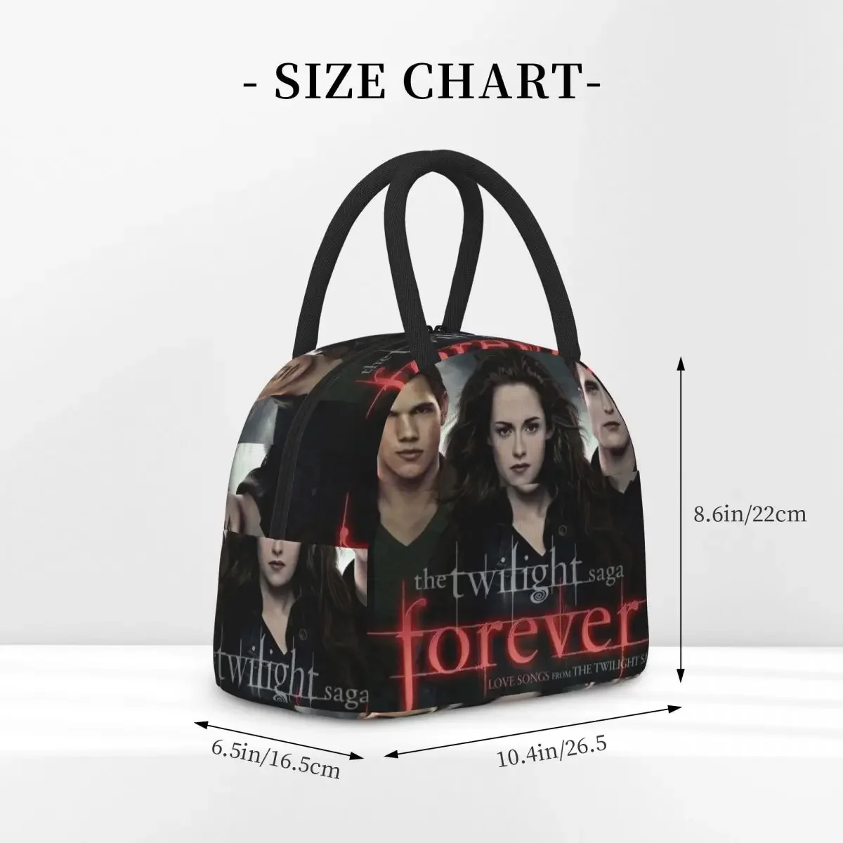 The Twilight Saga Edward Cullen Insulated Lunch Bag for Women Kids Portable Food Boxes Thermal Lunch Box Tote