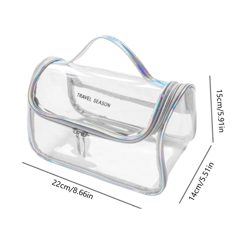 Transparent Waterproof Travel Cosmetic Bag Toiletry Makeup Zipper Storage Pouch Women Make Up Organizer Toiletry Wash Bag