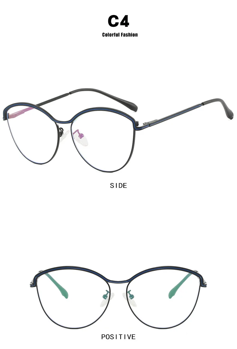 Neue Marke Design Vintage Metall Kreis Rahmen Photochrome Anti Blau Licht Frauen Rezept Lesebrille + 1,25 + 2,25 + 3,75 – Detail 11