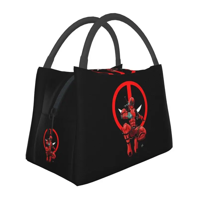 

Superhero Deadpool Portable Lunch Boxes Women Leakproof Cooler Thermal Food Insulated Lunch Bag Hospital Office Pinic Container