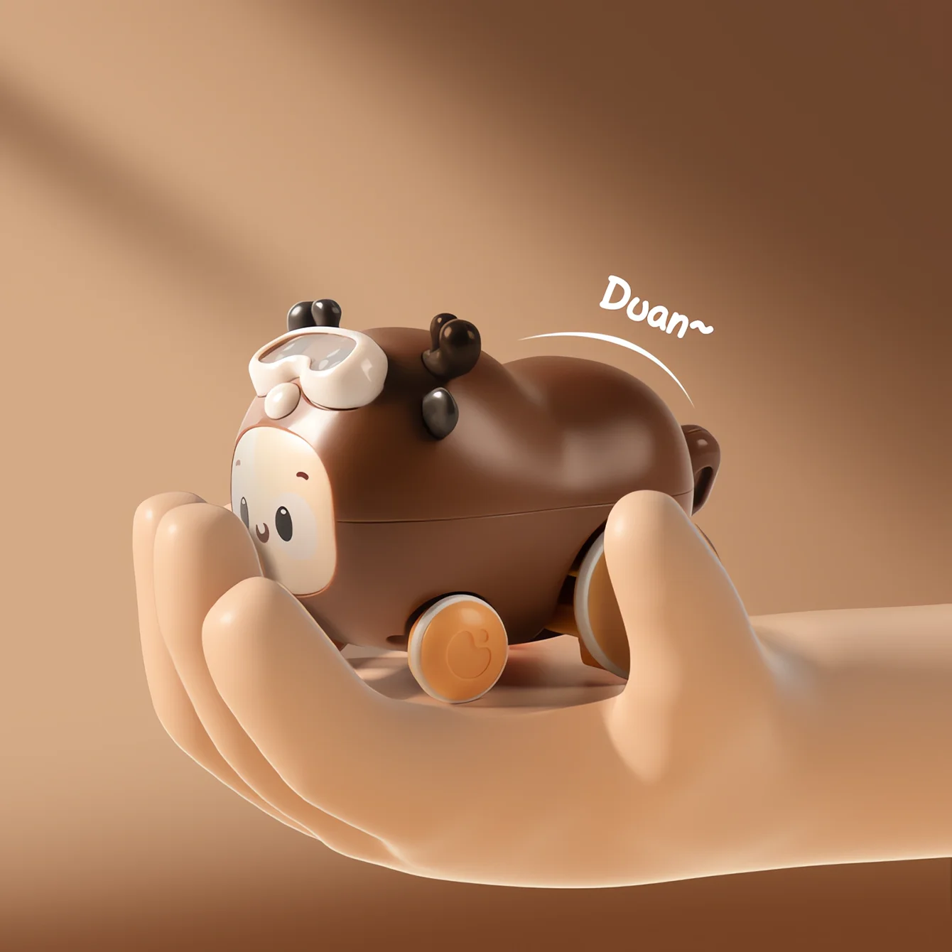 Water toy car water and land dual-use interactive wind-up cable power cartoon animal car