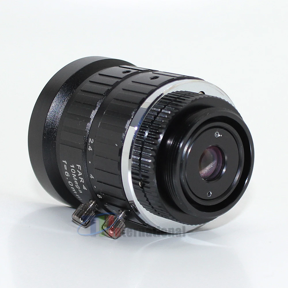 10MP 2.8mm 6mm C Mount Lens Manual Iris Manual Focus F1.6/F2.4 1/1.8" & 2/3" Image Format Industrial Security Camera Lens