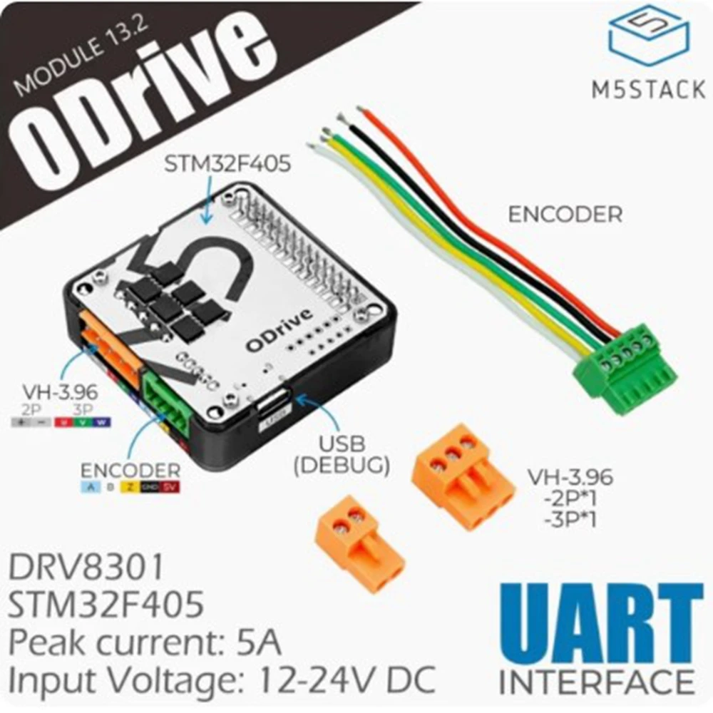 M5Stack ODrive High performance servo motor drive module Open source motion control DRV8301