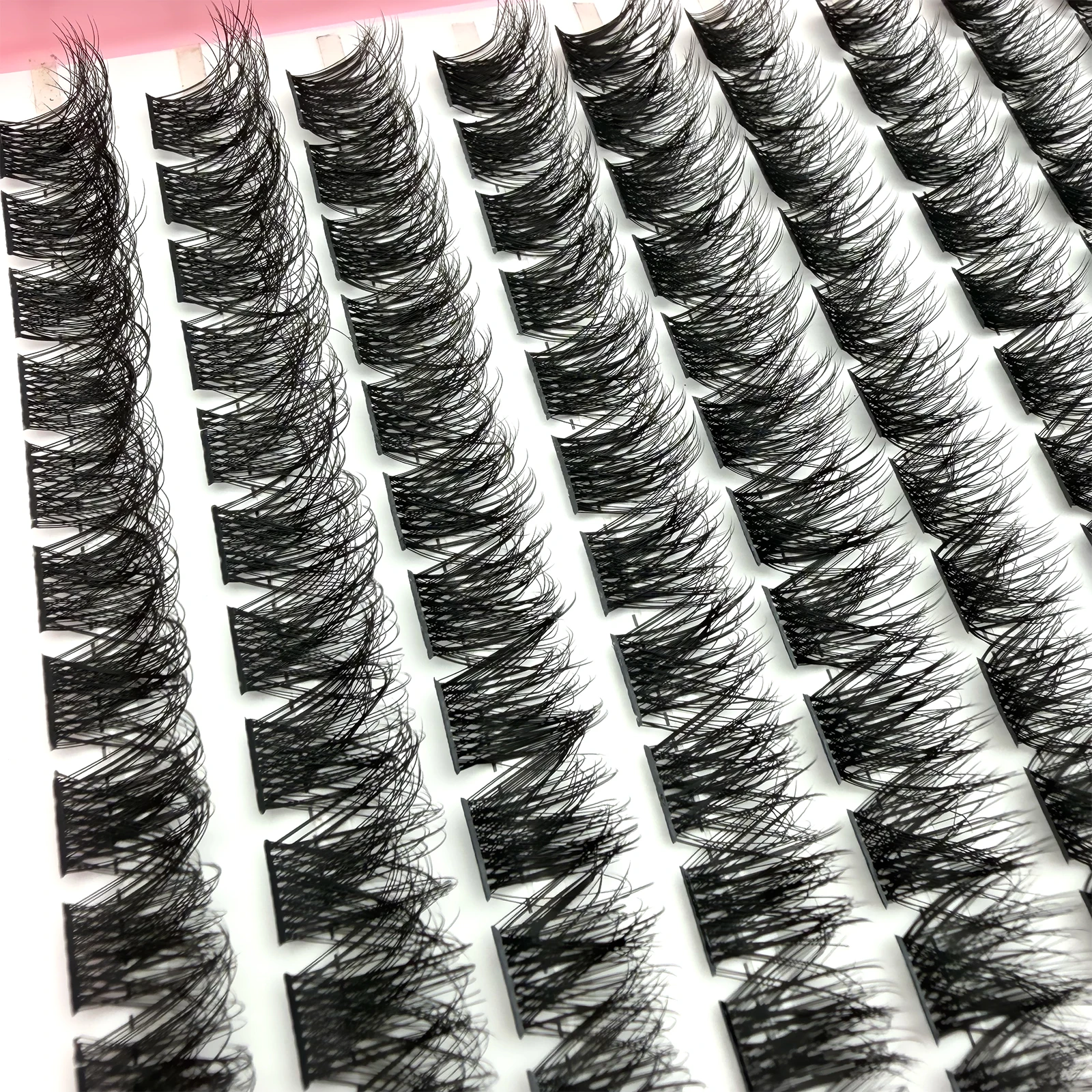 Wimperncluster, 120 Stück, Cluster-Wimpern, 8–16 mm, einzelne Wimpernverlängerungen, natürlicher Look, Wimpern, D-Locken, flauschige Cluster-DIY-Wimpern – Detail 2