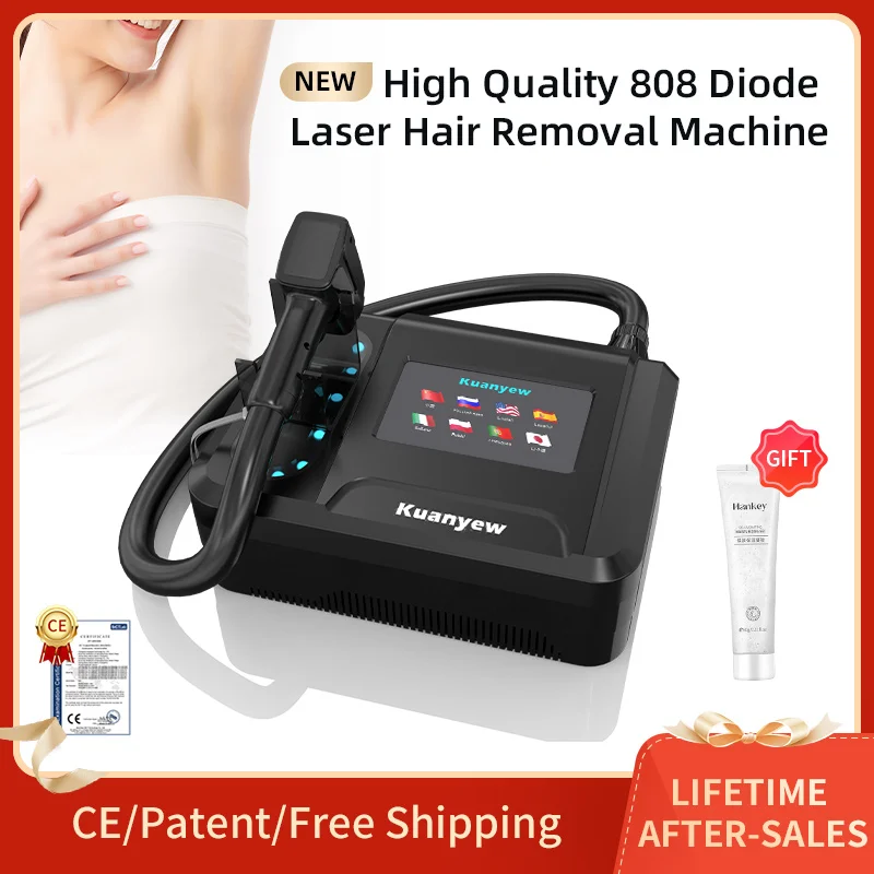 Profession 808nm Diode Laser Hair Remover Freezing Point Painless Hair Removal Skin Rejuvenation For Face And Body Laser