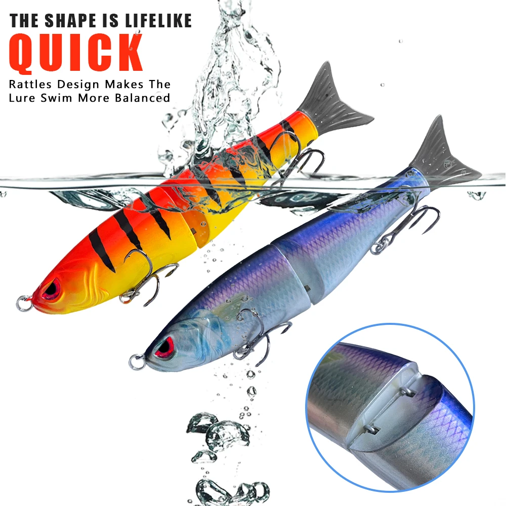 5 Stück Angelköder Madness Swimbait 115mm Großer Köder Meeresangeln Harter Köder Riesiger Gelenkköder Leurre Leurre Balam – Detail 6