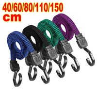Multifunctional Strap with Hooks Luggage Binding Rope Non-slip Flat Elastic Rope for Car Truck Motorbike Bicycle Roof and Frame