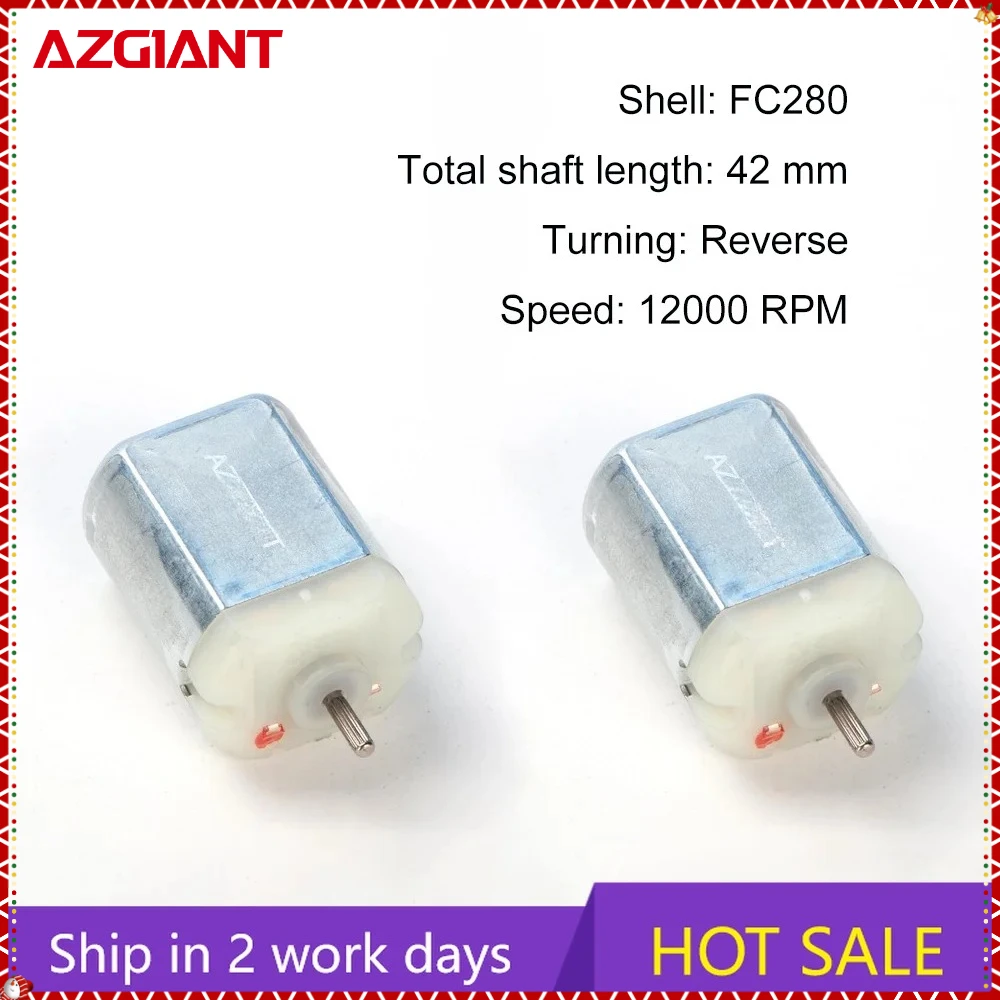 

2PCS FC280 DC Motor 12000 RPM 42mm DIY Repair Engine For Car Replacement Power OEM Accesseries Reverse Rotation Toy High Quality