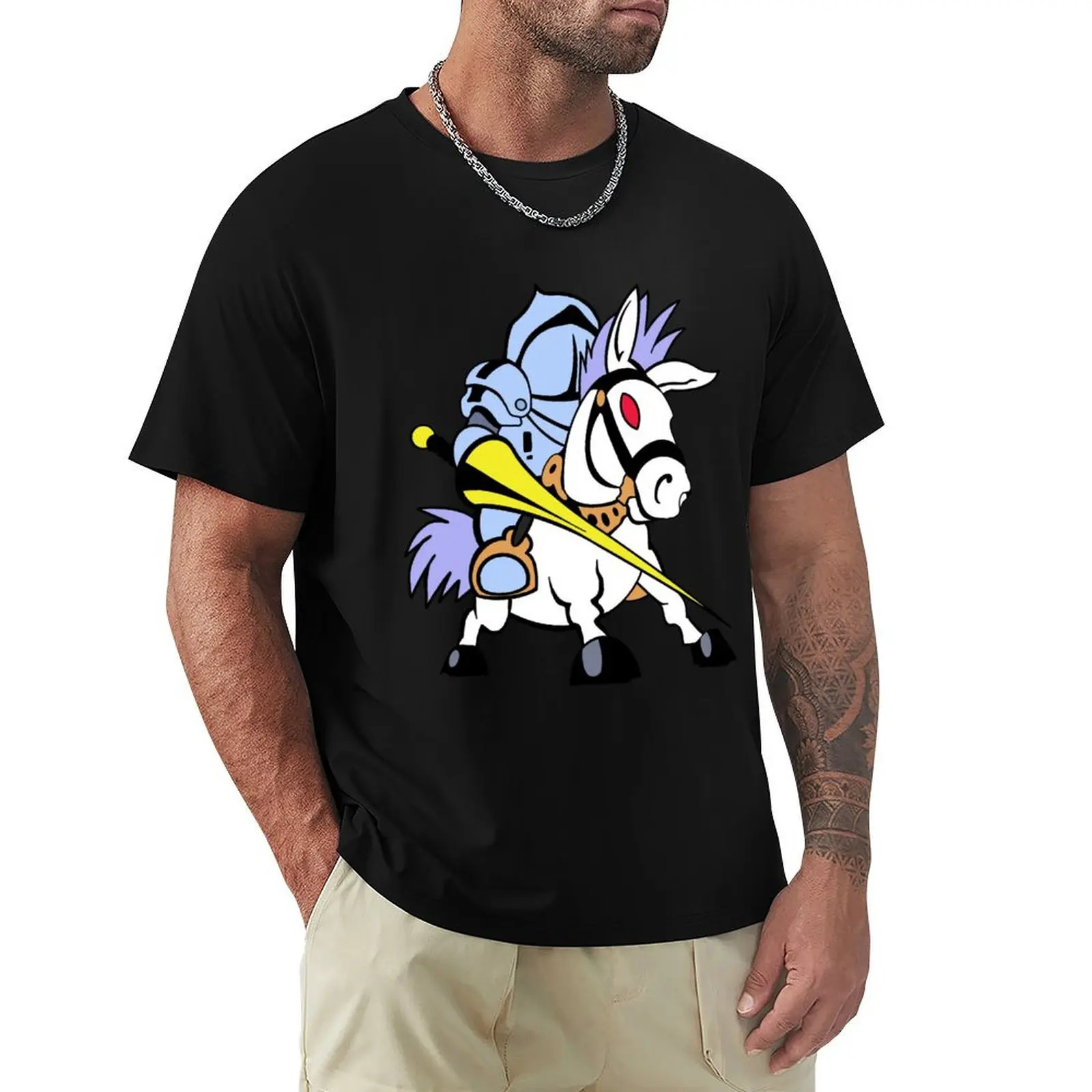 

Ojo White Knights T-Shirt Simple Trendy Casual T-Shirt