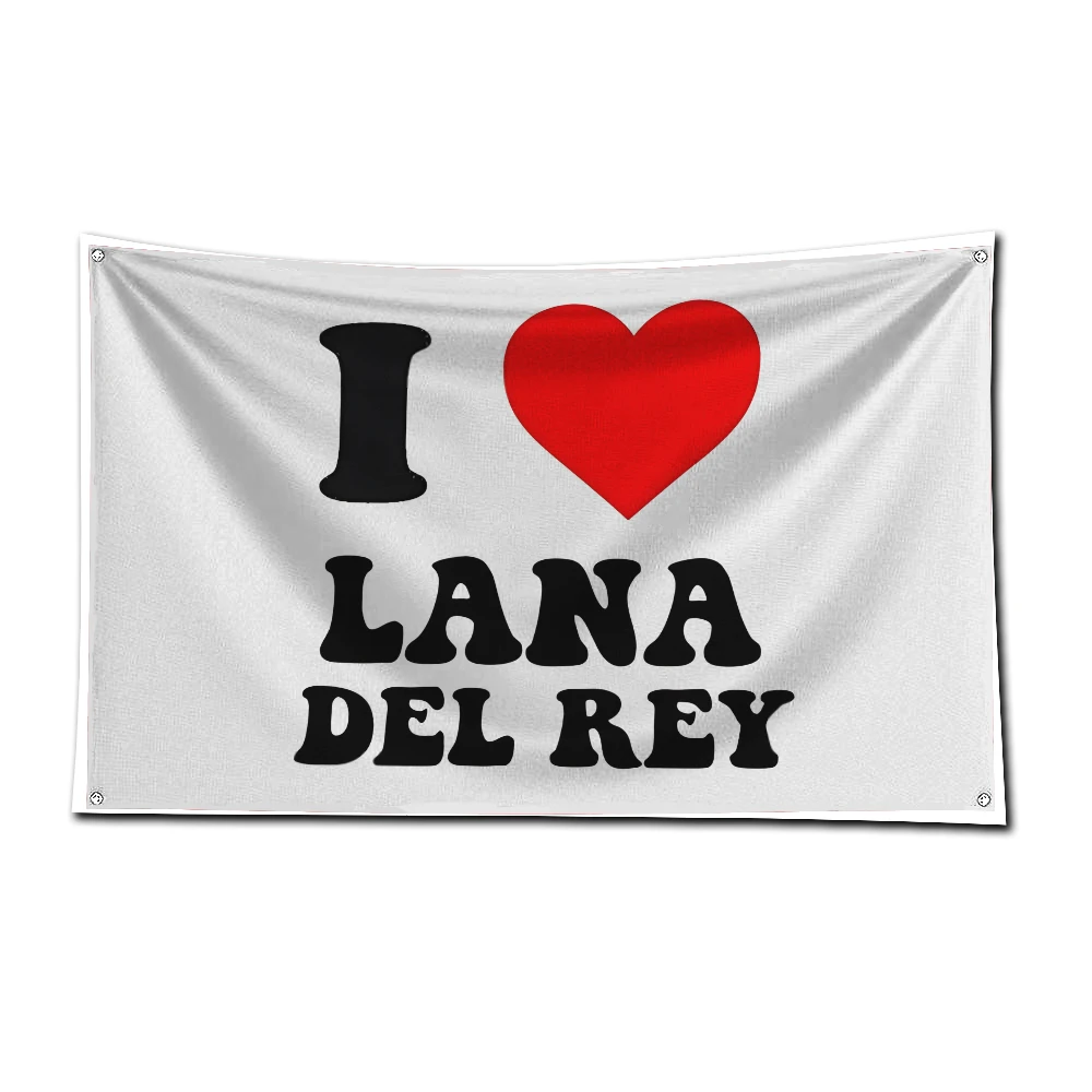 3x5 Ft Singer Lana Del Rey Flag Polyester Digital Printing Banner for Garage Wall Art Out Door Decoration With Brass Grommets