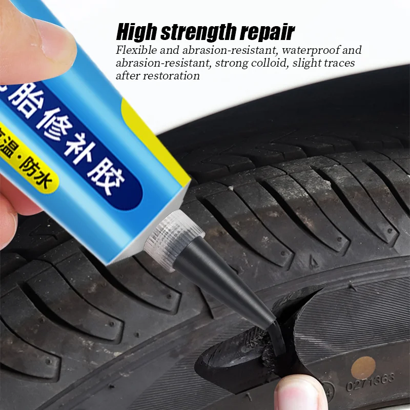 30ml Black Tyre Repairing Glue Quick-Drying Strong Adhesion Universal Sealant Liquid Rubber Glues For Car Motorbike Bicycle