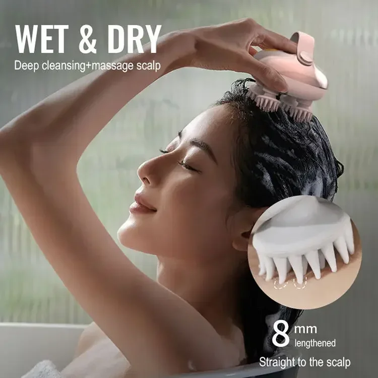 Wet And Dry Use 3 Speed Electric Bath Body Shower Brush Hand Electric Head Scalp Massager Head Massage Bath