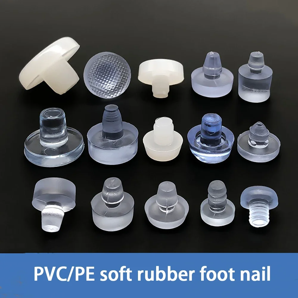 

20-100Pcs PVC PE Plastic Stopper Chair Stool Foot Pad T-Shaped Stopper Furniture Table Chair Leg Foot Bottom Anti Slip Foot Pad