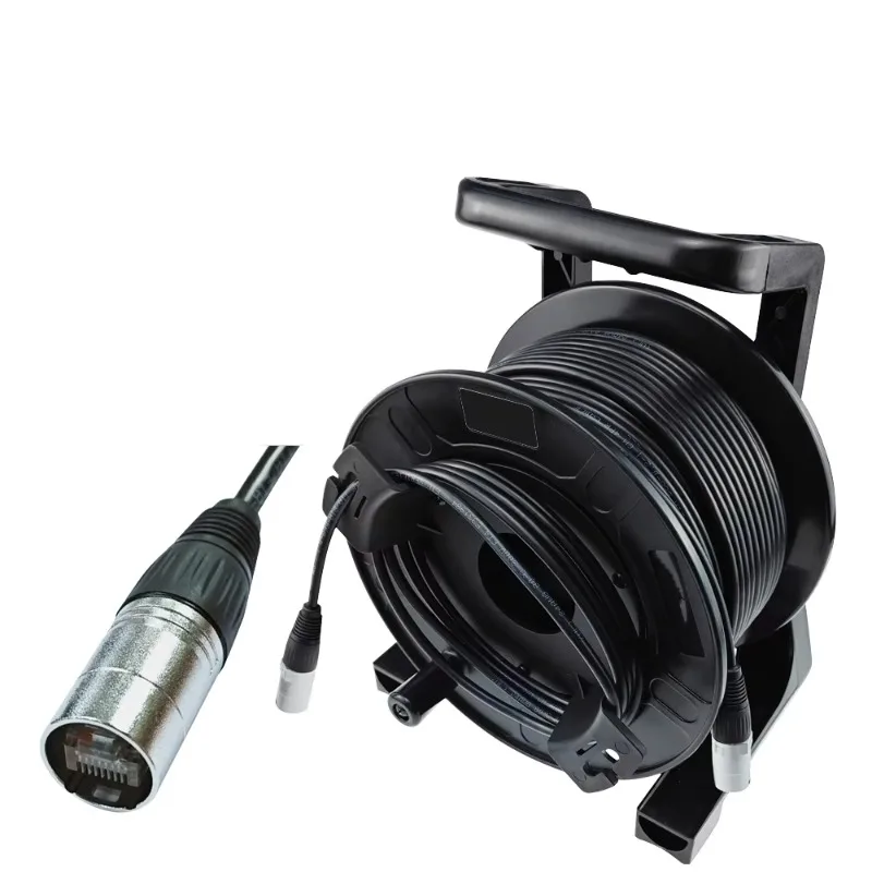 

Professional 10Gbps Low Latency EtherCON Cat6 Shielded Ethernet Cable Drum PVC Sheathed Digital Audio Mixer Stage Equipment Reel