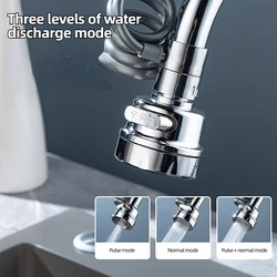 3 Modes Extendable Faucet Sink Faucet 360° Rotation Filter Extension Tube Shower Water Saving Tap Universal Kitchen Accessories
