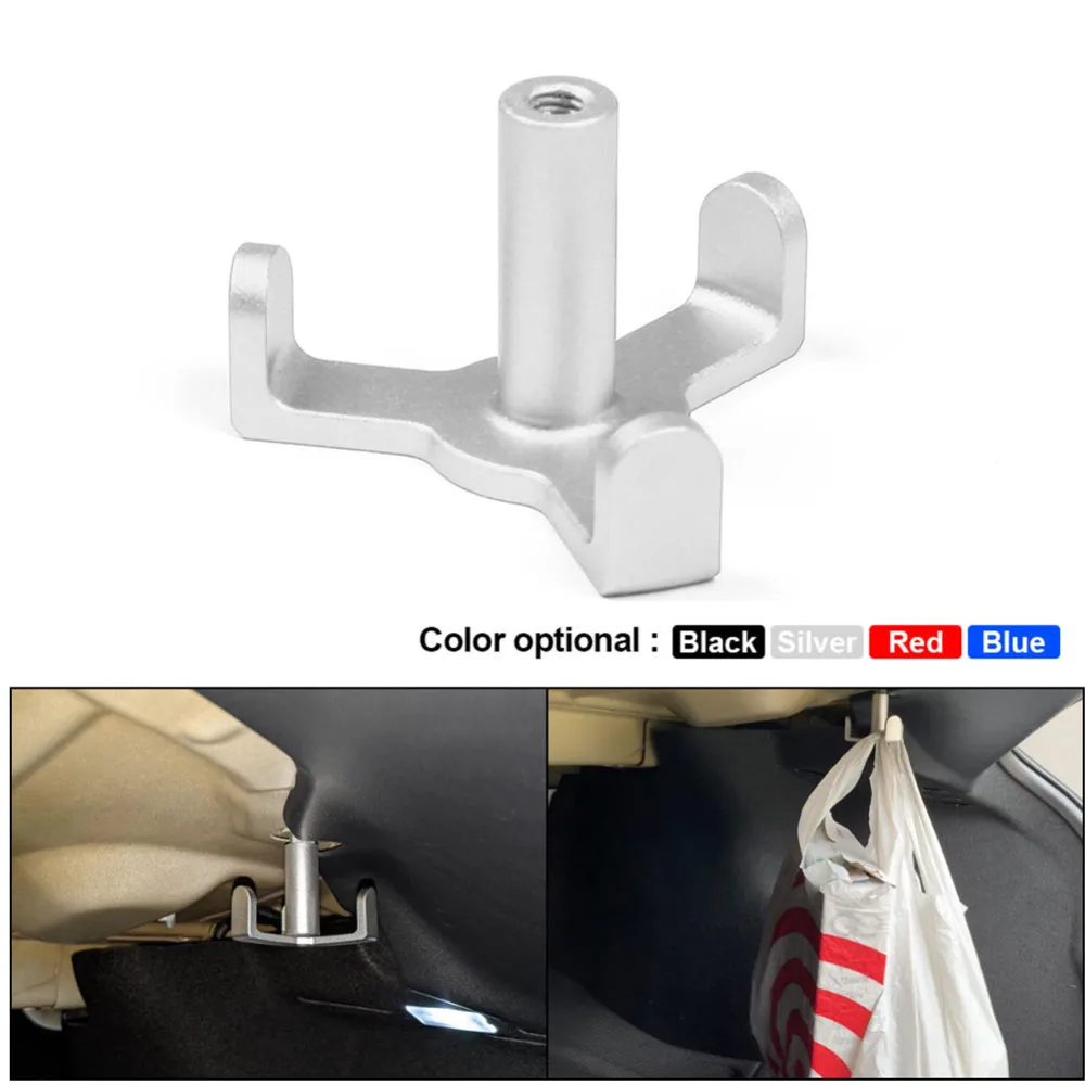 Trunk Hook Aluminum for Tesla Model 3 2018-2021 Car Pendant Grocery Bag Luggage Compartment Glove Bag Hook Blue Red