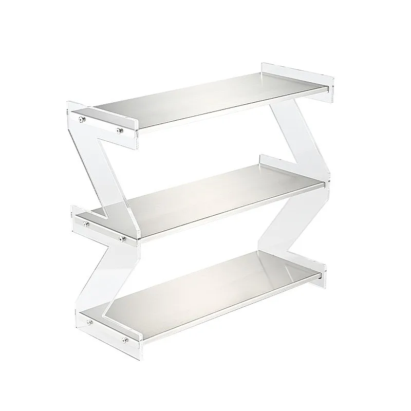 Multilayer Acrylic Stainless Steel Desk Organizer Cup Holder for Coffee Mugs Perfume Bedroom 6