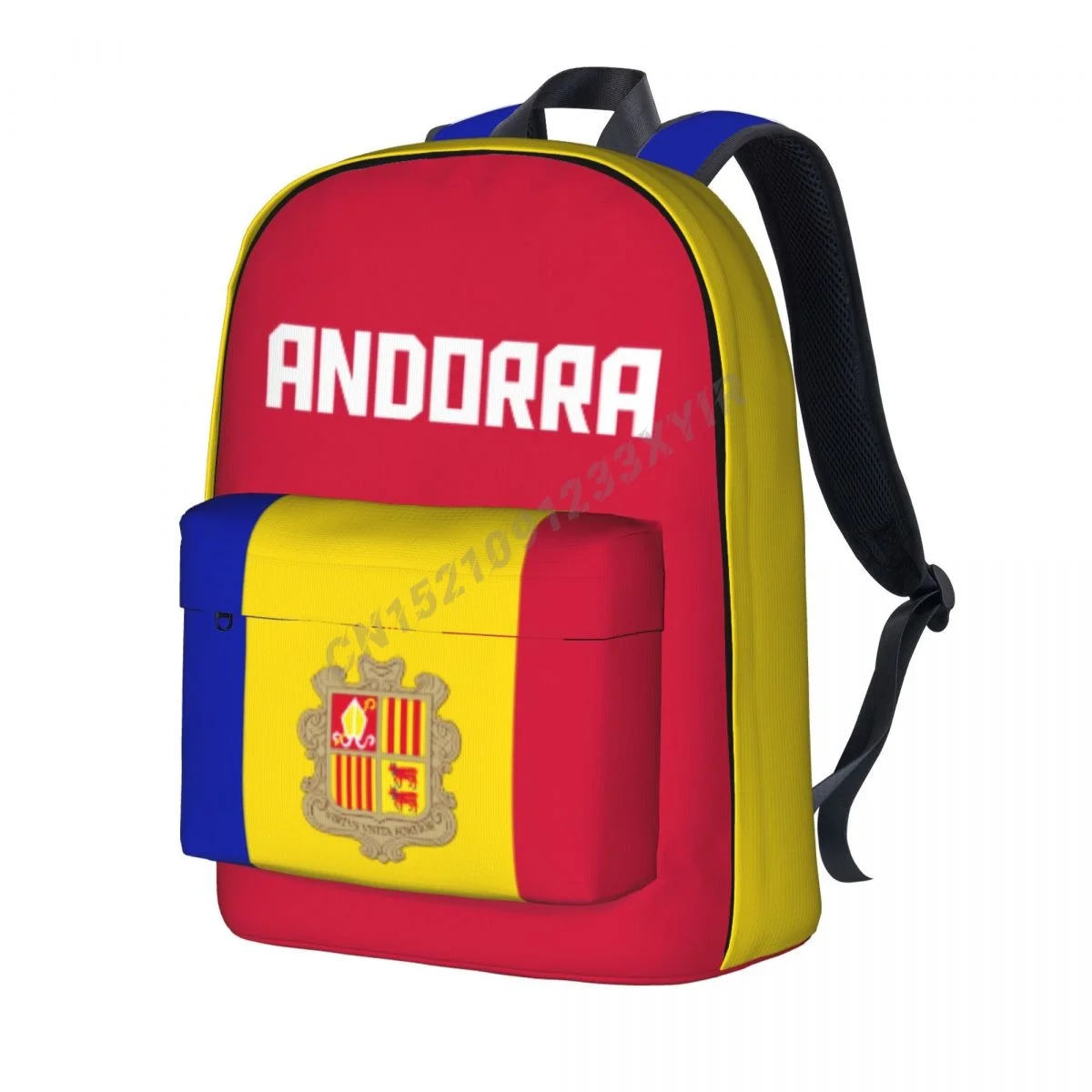 

Unisex Backpack Andorra Flag Andorran Stitch Schoolbag Messenger Bag Case Laptop Travel Bag Mochila Gift
