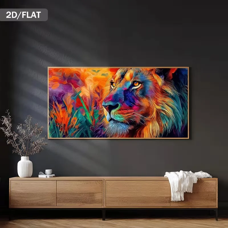 2D Flat, 2D Flat, 1pc Unframed Canvas Print Poster, Trendy Home Decor Wall Art Featuring Dollar-Style Money Never Sleeps, Decora