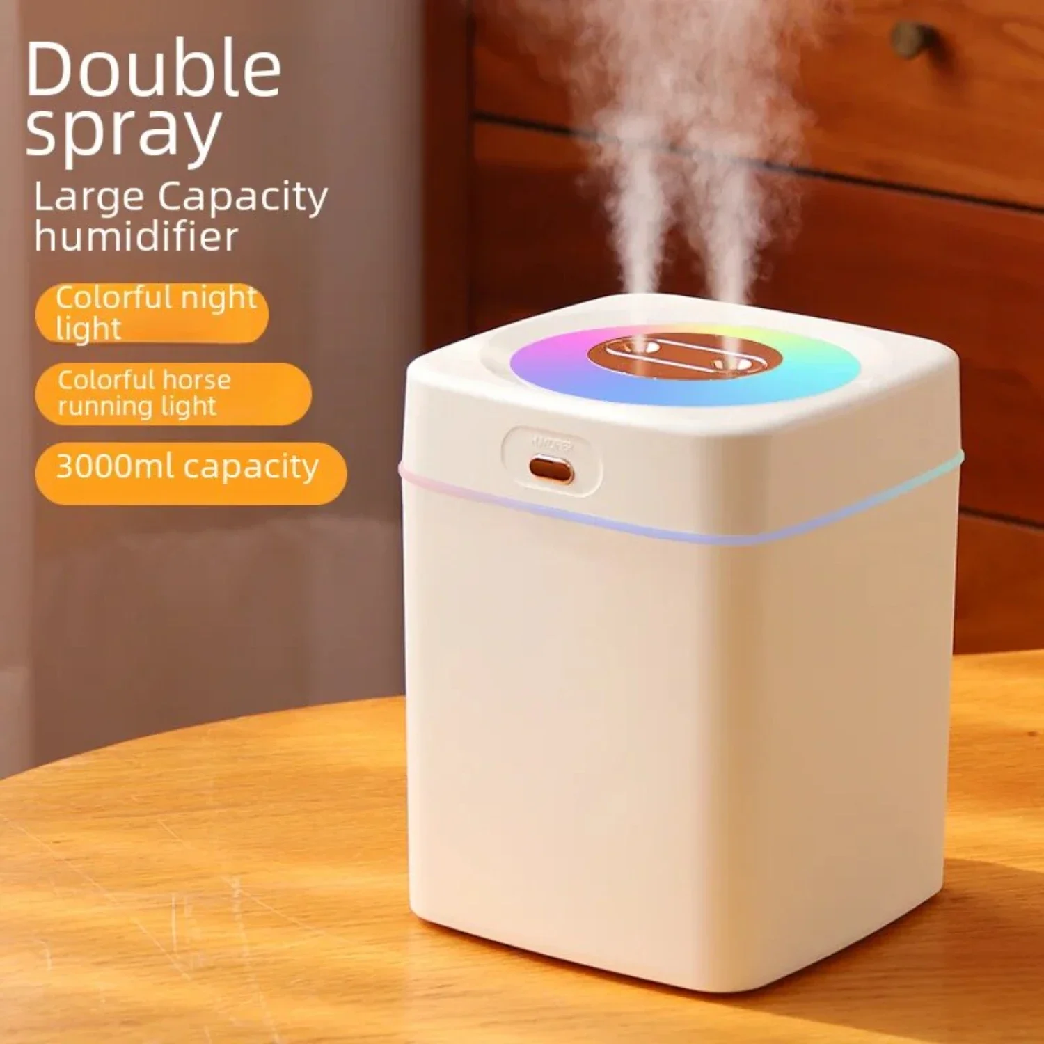 

Efficient Large Capacity Desktop Aromatherapy Humidifier - Convenient and Powerful Choice for Home and Office. Dual Spray Functi