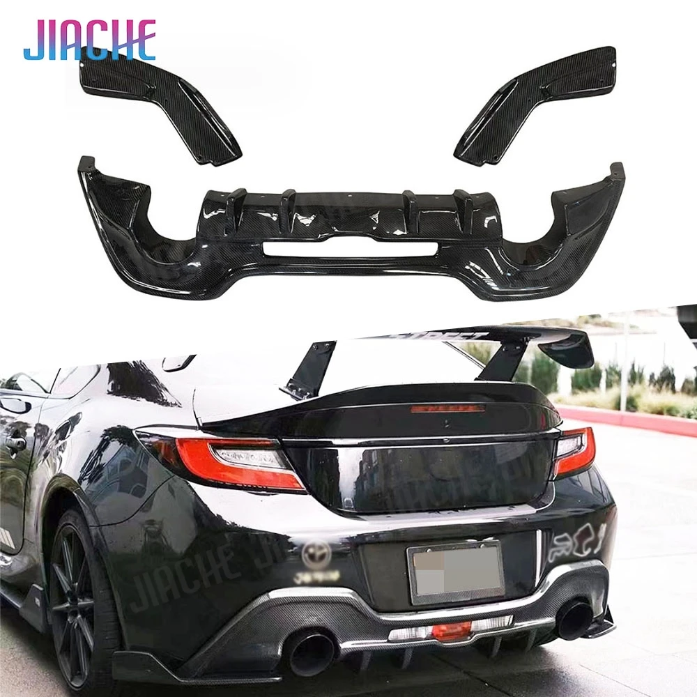 

Carbon Fiber Car Rear Bumper Diffuser With Side Spitter Body Kits For Toyota GR86 Subaru BRZ 2022 2023 Cars Accessories FRP