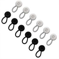 8Pcs Durable Metal Collar Button Extender Flexible Elastic Shirts Button Expanders Lengthen Buckle Neck Extender