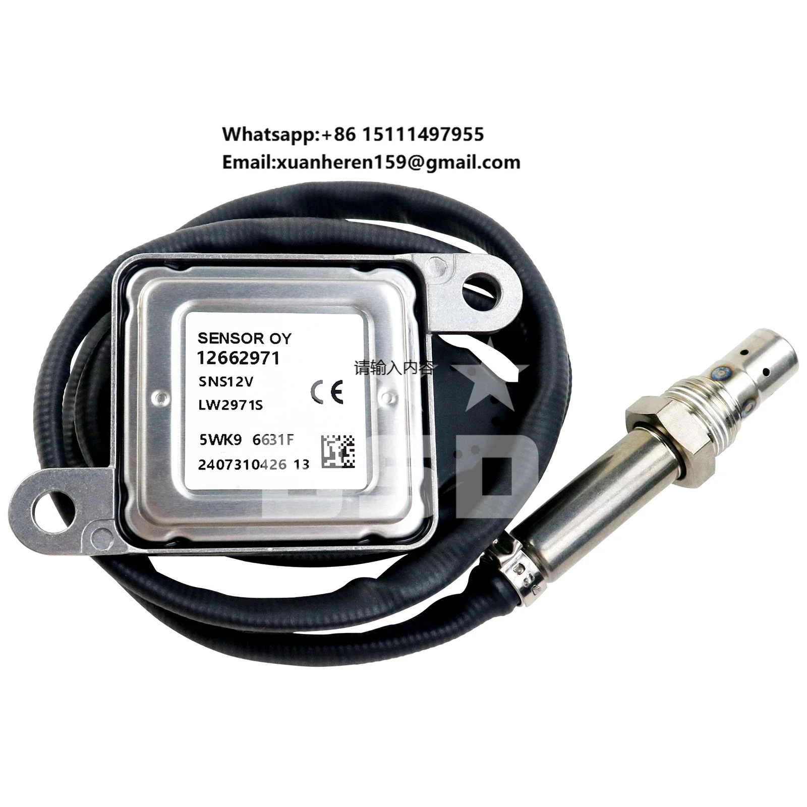 

12V Nox Sensor 5WK9 6631F Car Sensors Nitrogen Oxygen Sensor 12662971 5WK96631F for Duramax 6.6L Diesel Silverado 2500 HD Sierra