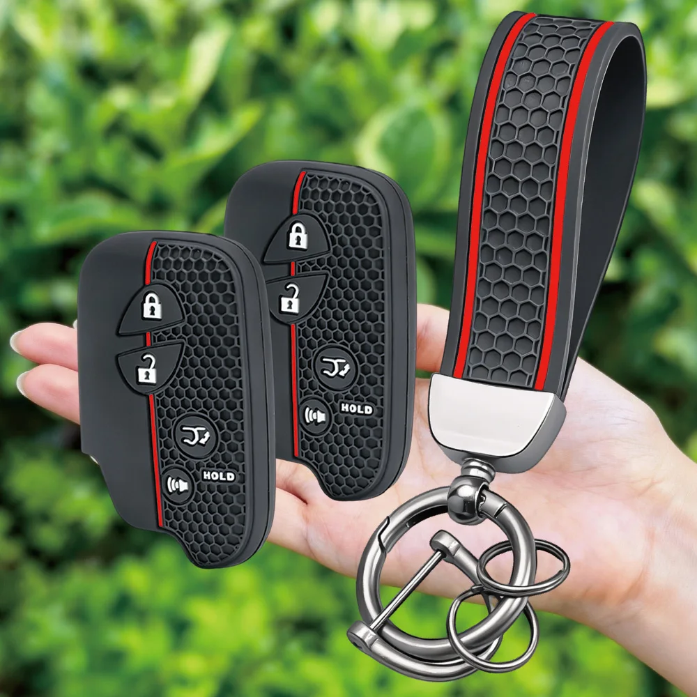 Silicone Car Fob Key Case Holder Cover Shell for Lexus IS Is250 Ct200h 2015 GX460 GS300 IS220 Rubber Remote Protector Keychain