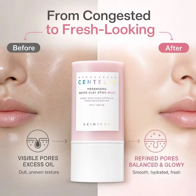 SKIN1004 Korean Centella Poremizing Quick Clay Stick Mask 27g 5 Clays Deep Pore Cleansing Sebum Control Blackhead Remover Gifts - view 4