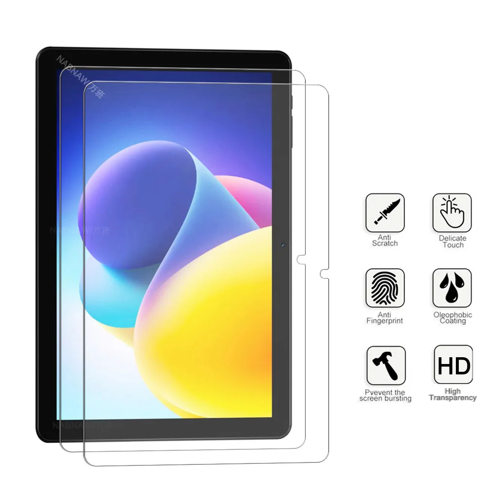 2 Packs Ultra Thin Hard Clear HD Screen Protector Easy Install Scratch Proof Tempered Glass For DOOGEE T10W 10.1