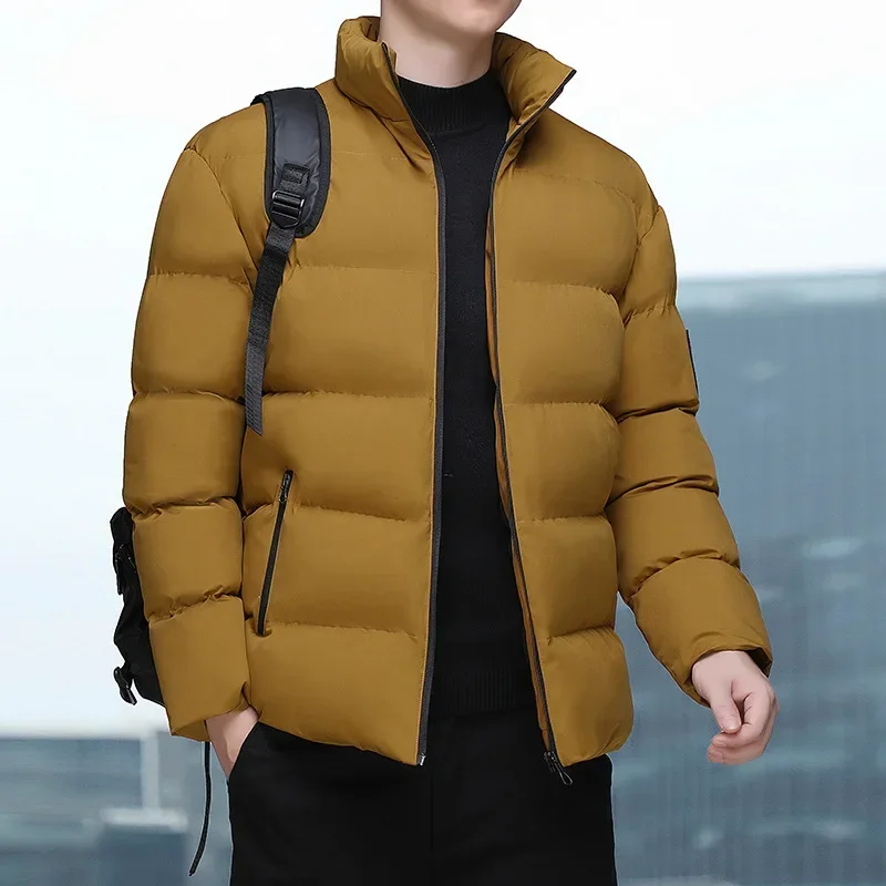

Hot Sale Of The Season New Men's Thickened Cotton Jacket Stand Collar Autumn Winter Outerwear Loose Fit Men's Coat Warm Winter C