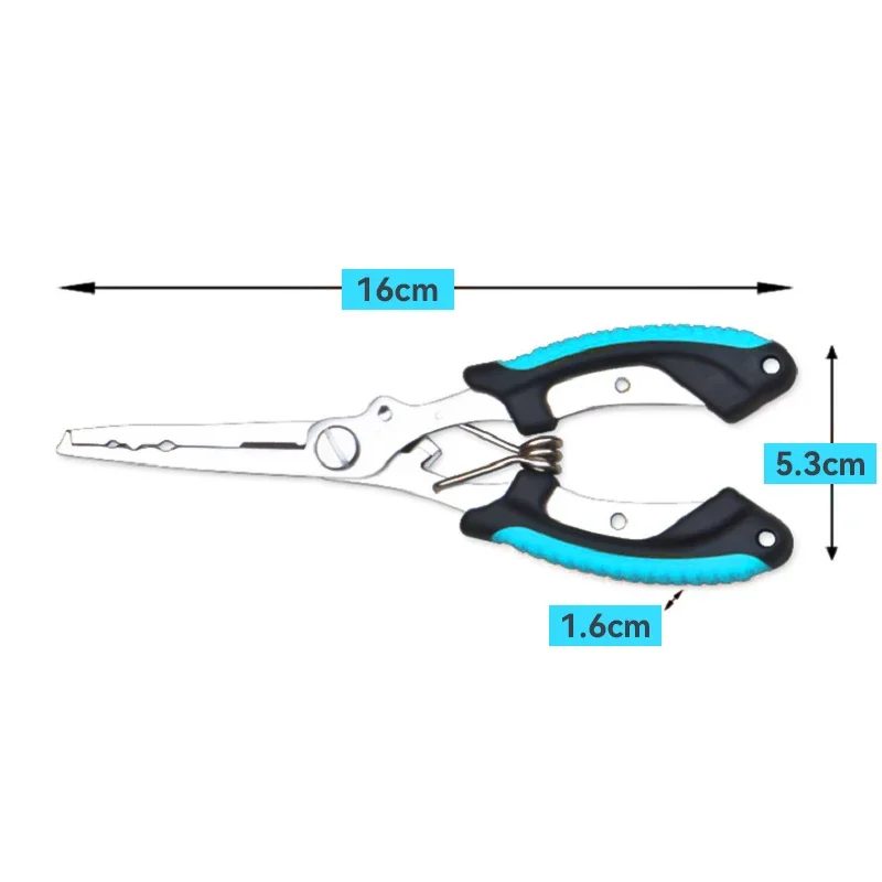 1pc Fish Pliers Ergonomics Anti-slip High-strength Multifunctional Cut Fishing Line Fishing Tied Hooks Pliers Angling Equipment